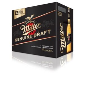 MILLER GENUINE DRAFT 12 BOTTLES BEER